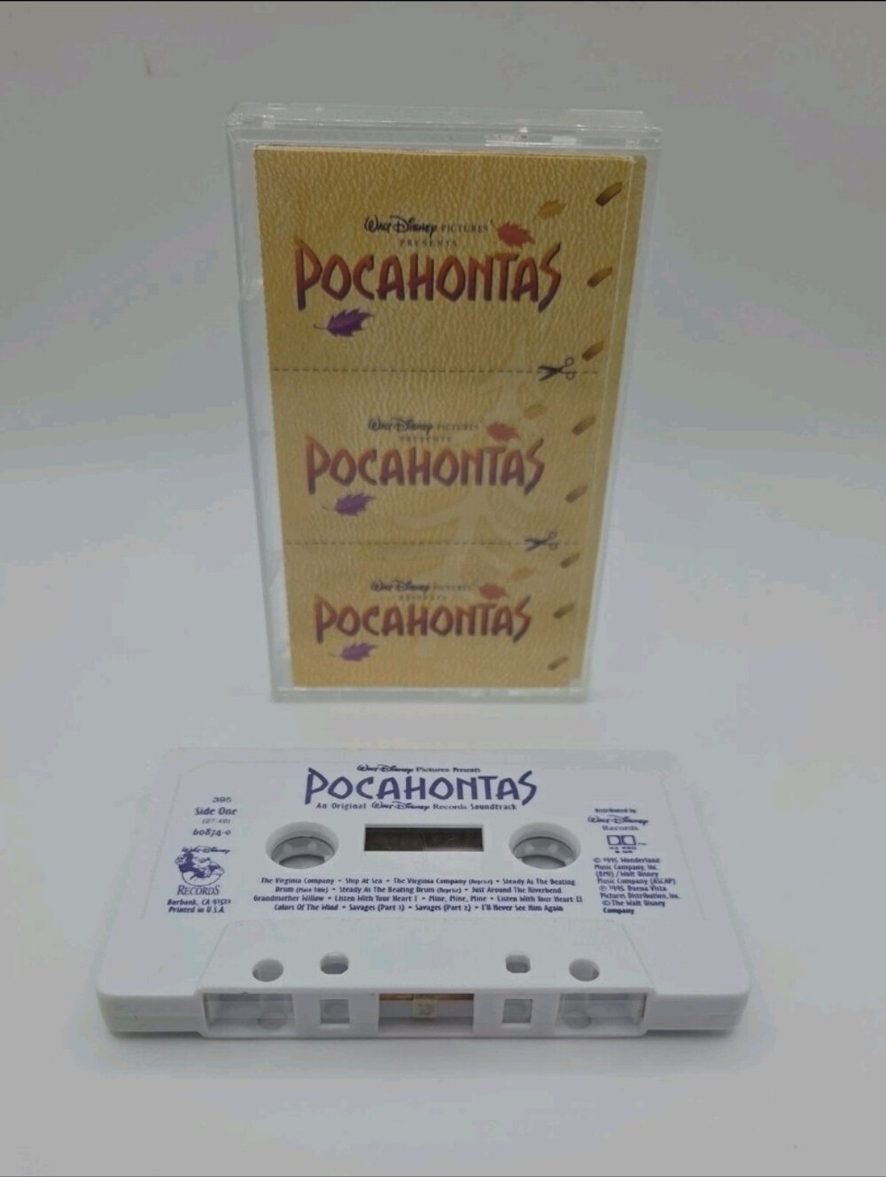 Pocahontas [Original Soundtrack] by Alan Menken (Cassette, May-1995, Disney)